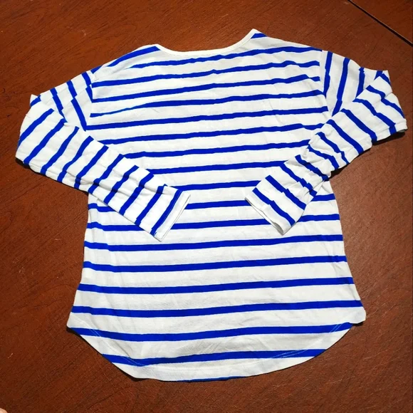 Justice Blue and White Striped Shirt - Picture 6 of 6